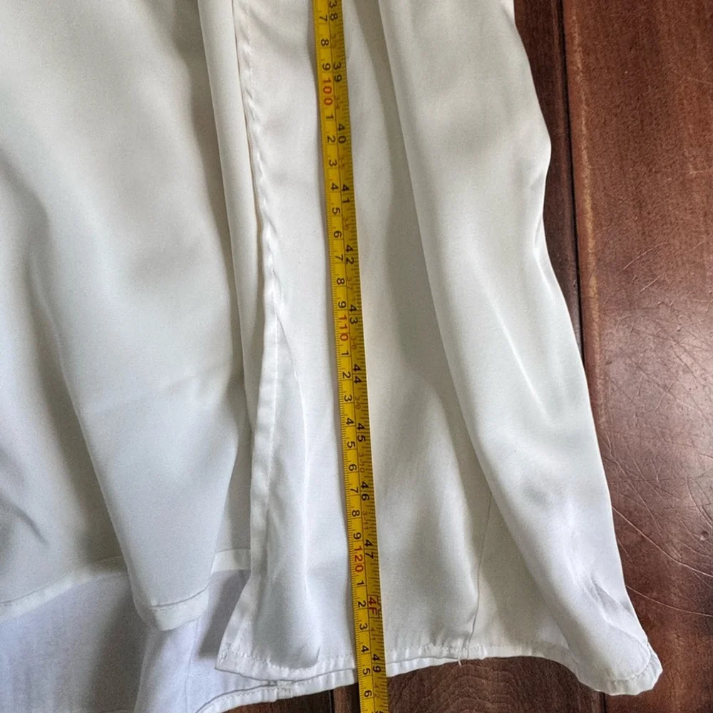 Y2K Satin Slip Dress | Ivory Spaghetti Strap Maxi Minimalist